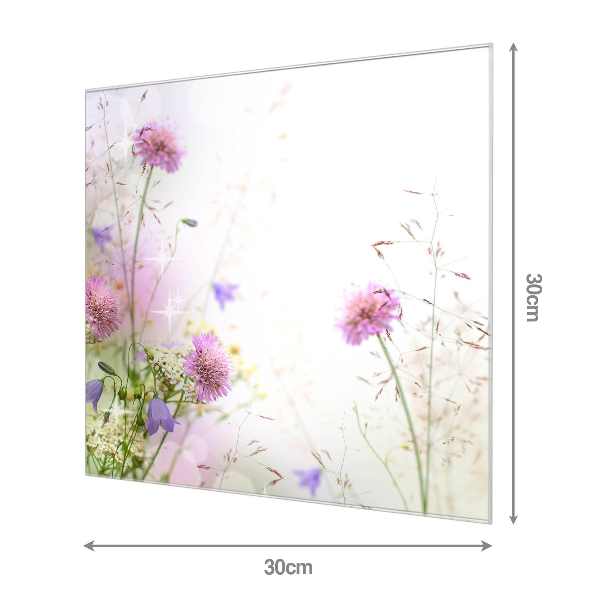 Banjado® Glas Magnettafel 30x30 Cm Mit Motiv Strand – Beschreibbar, Mit 4 Magneten, Für Küche & Büro