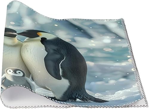 Miniatura 3 de Penguin Family Placemats Set of 6 Resistant Table Mats Washable Place Mats for Dinner Party Table Decoration