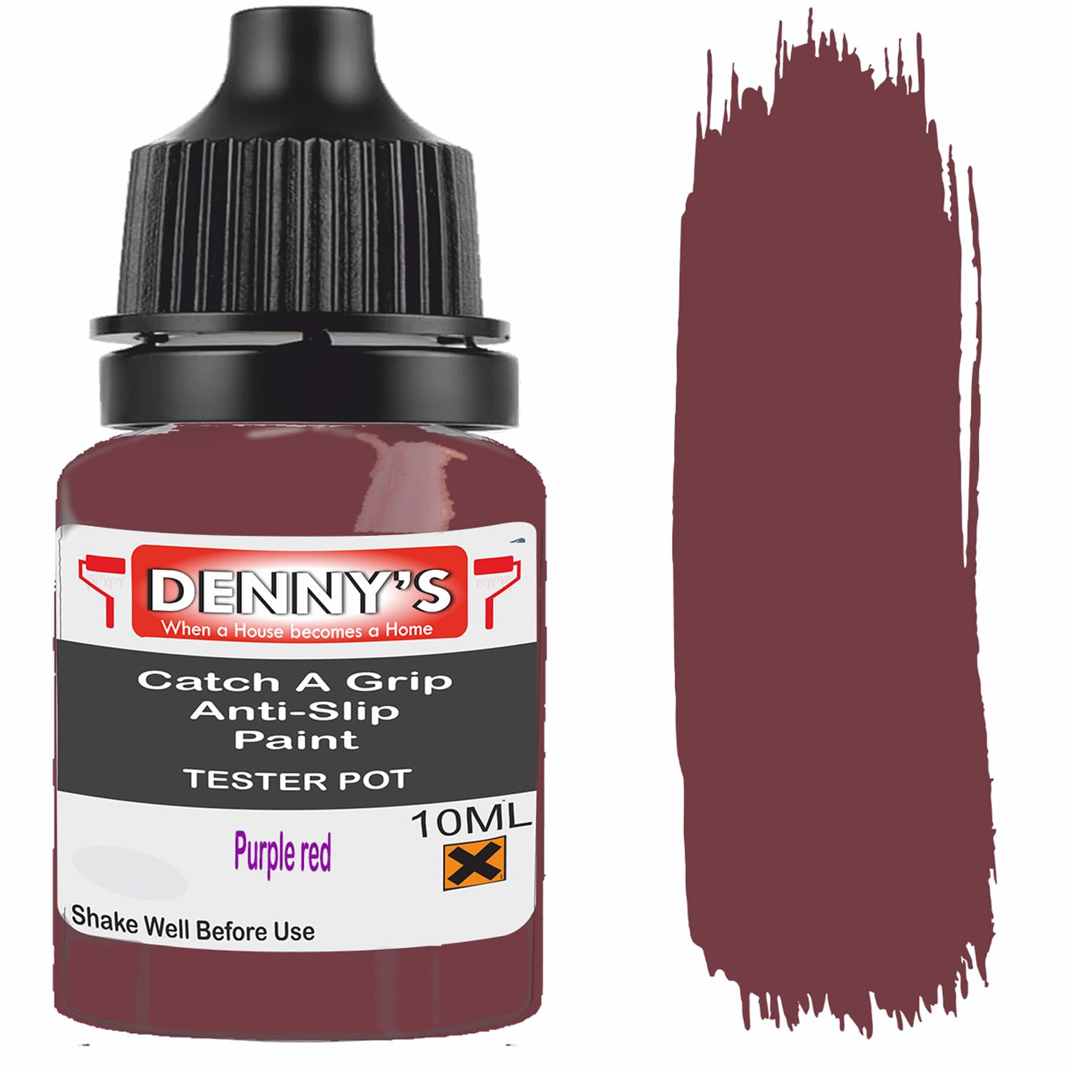 Catch A Grip Anti Slip Floor Paint – Non Slip Coating for Steps, Railings & Garages – 170 Colours, High Adhesion, Quick Dry, Multiple Sizes (Purple red, 10ml Tester Pot)