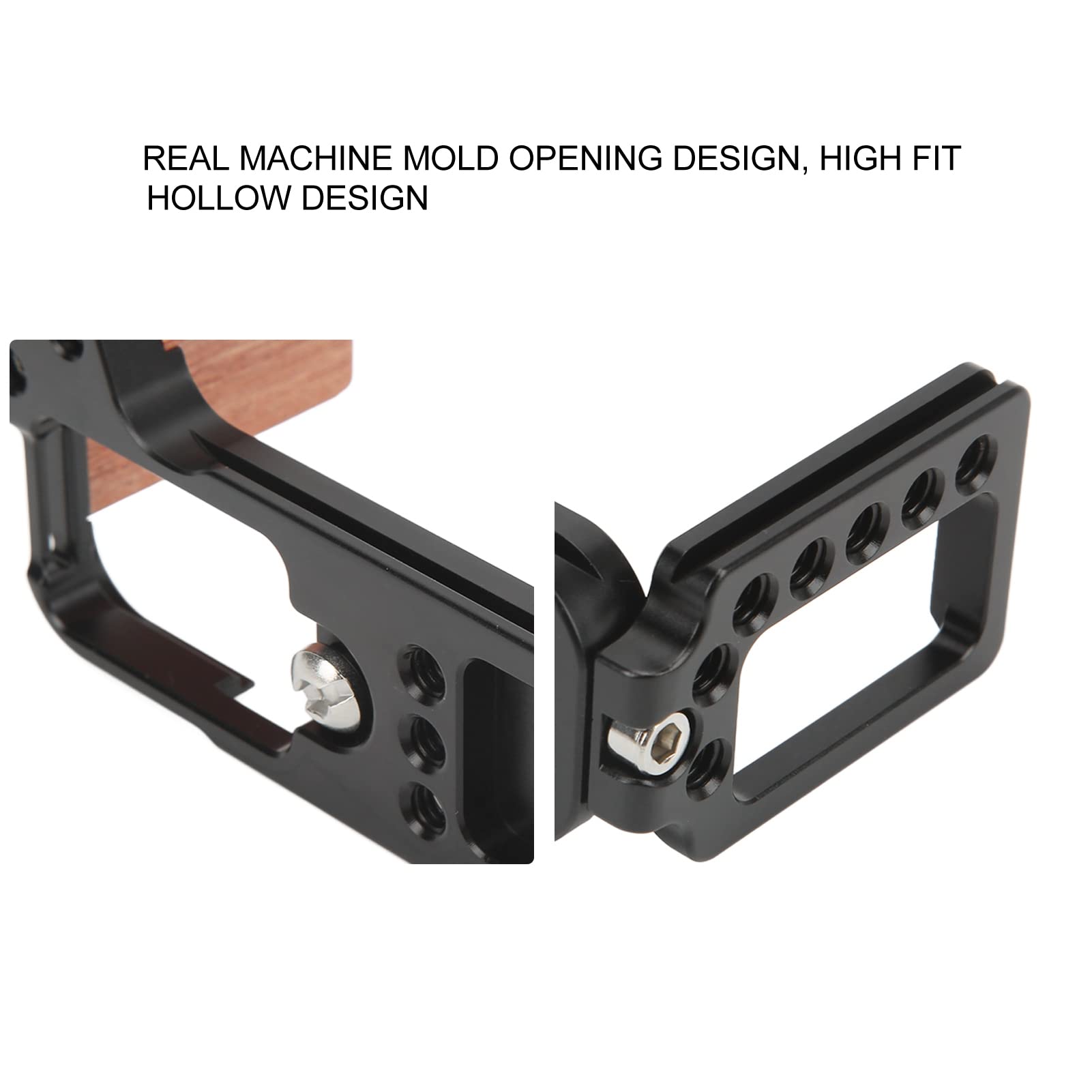 Aluminio L Soporte Placa de liberación rápida para X T30 Arca Swiss Compatible Vertical Grip Ligero CNC mecanizado con roscas de 1/4"