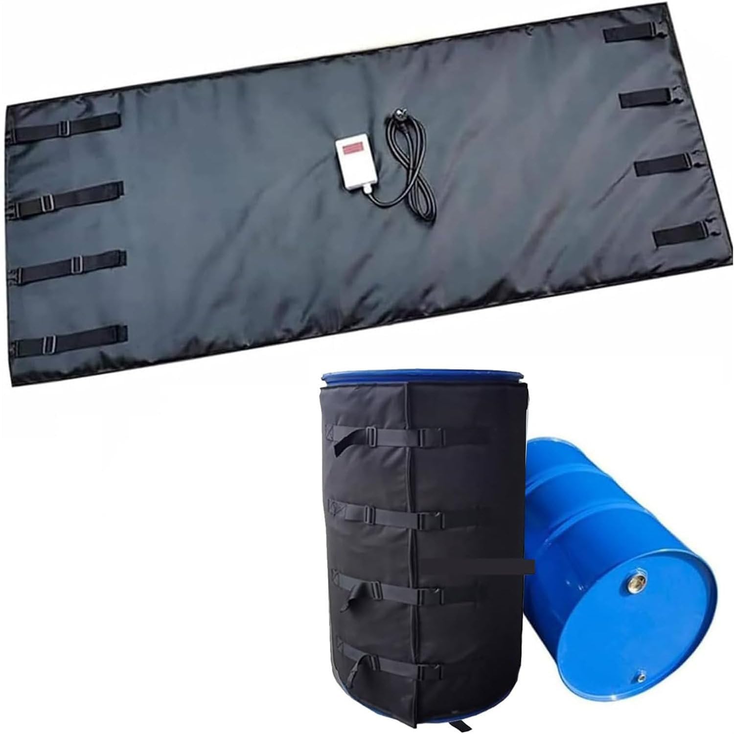 YNBSHGAA 275 Gallon IBC Ton Barrel Heater, 4000W Drum Heating Blanket, 55 Gallon Drum Heater, for IBC Plastic Tanks,Black-275Gallon/1000L