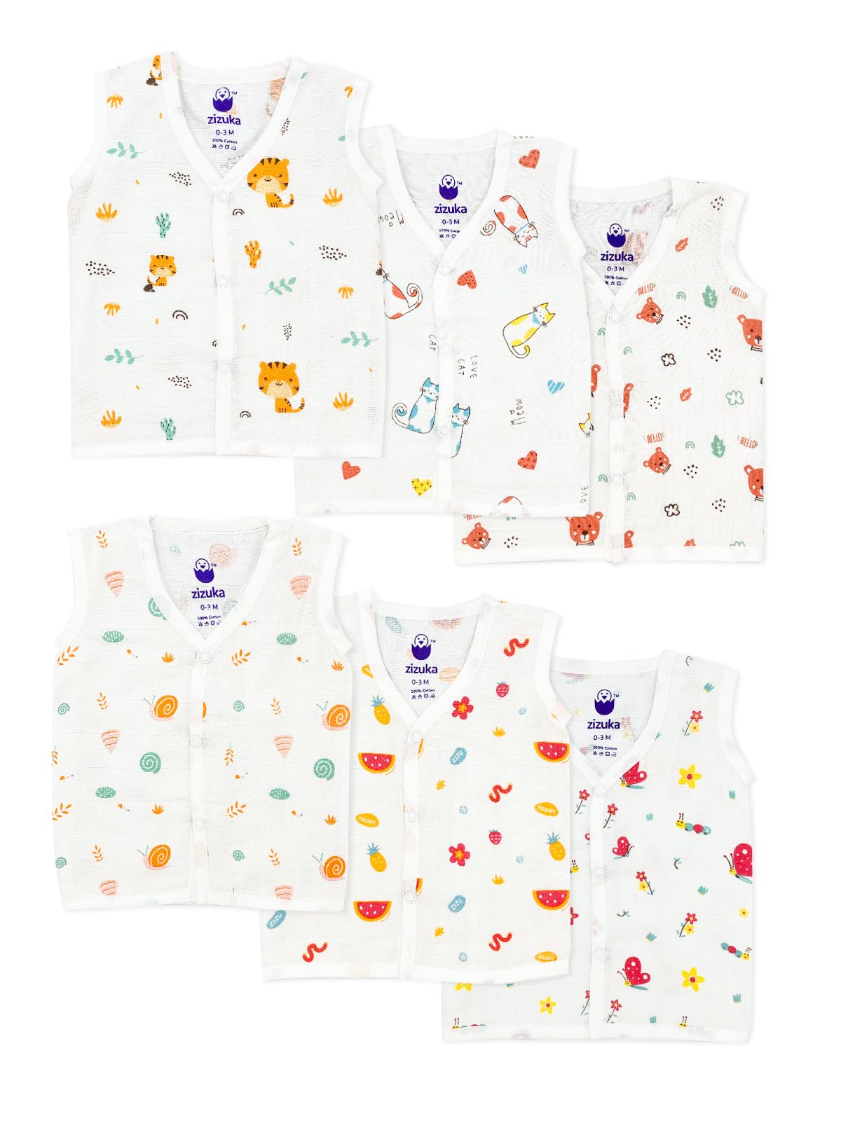 Muslin Cotton Sleeveless Jabla -Baby Cloth for Newborn |Jhabla, Unisex Baby Vest for Boys Girls|Soft, Chemical Free, Breathable, Hypoallergenic Infant Clothing Essentials