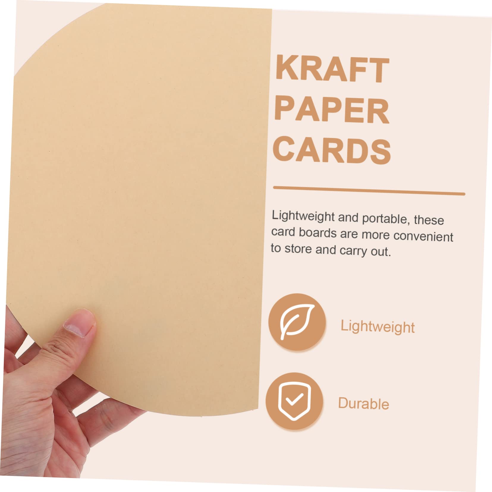 Hemobllo 50 Pezzi Carta per Pittura Rotonda in Carta Kraft Portatile senza Bave per Progetti Artistici e Fai-da-te