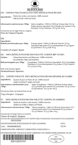 5-6 Kg Pata Negra 100% Iberico Schinken BELLOTA - Von mit Eicheln gefütterten Iberico-Schweinen und 100% natürlich gereift - Ein wirklich unvergessliches Erlebnis - Spanischer Jamon Iberico Bellota