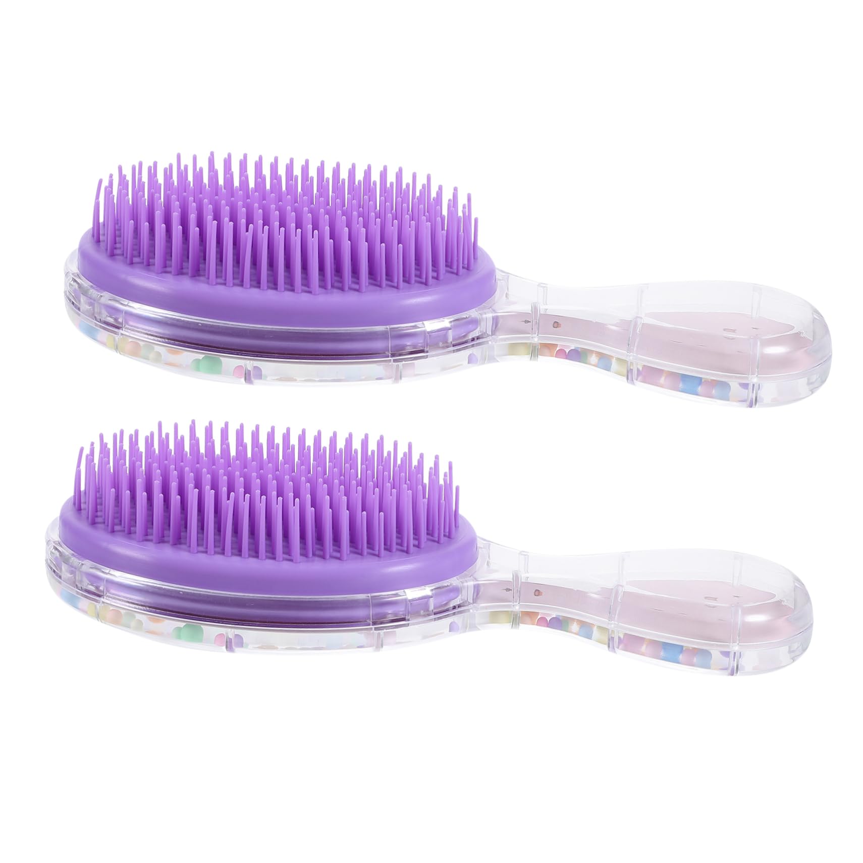 10 Piezas Peine ovalado de dibujos animados escobilla hair cepillo de pelo de cerdas suaves cepillo de viaje para pelo mojado cepillo para desenredar el cabello pelo decorativo FOMIYES