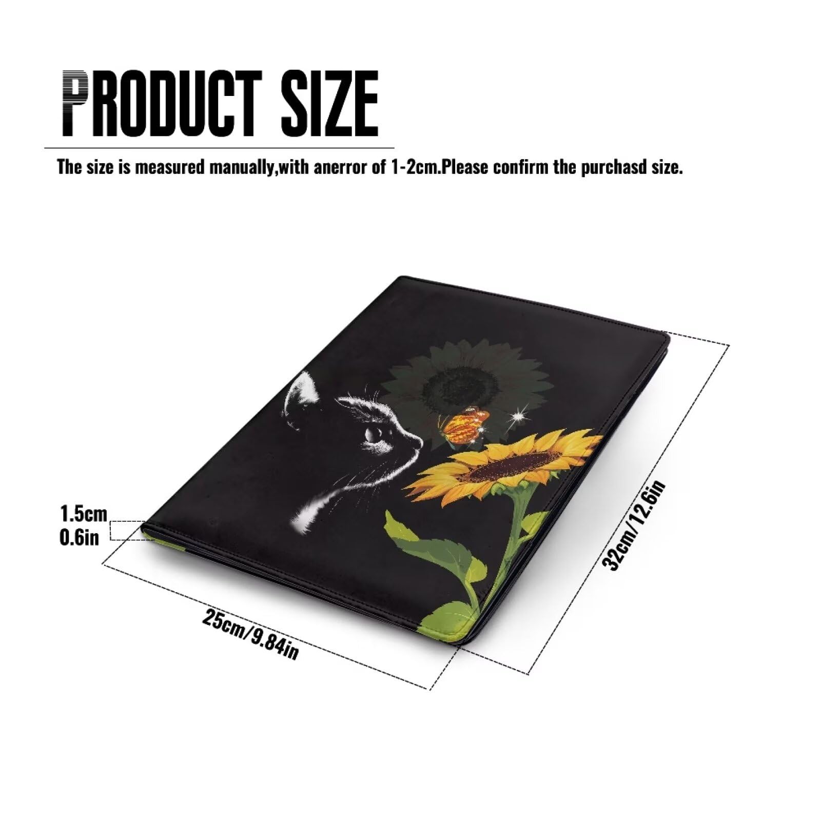 Chicken Print Padfolio Folder - A4 PU Leather Clipboard Portfolio For Office & School