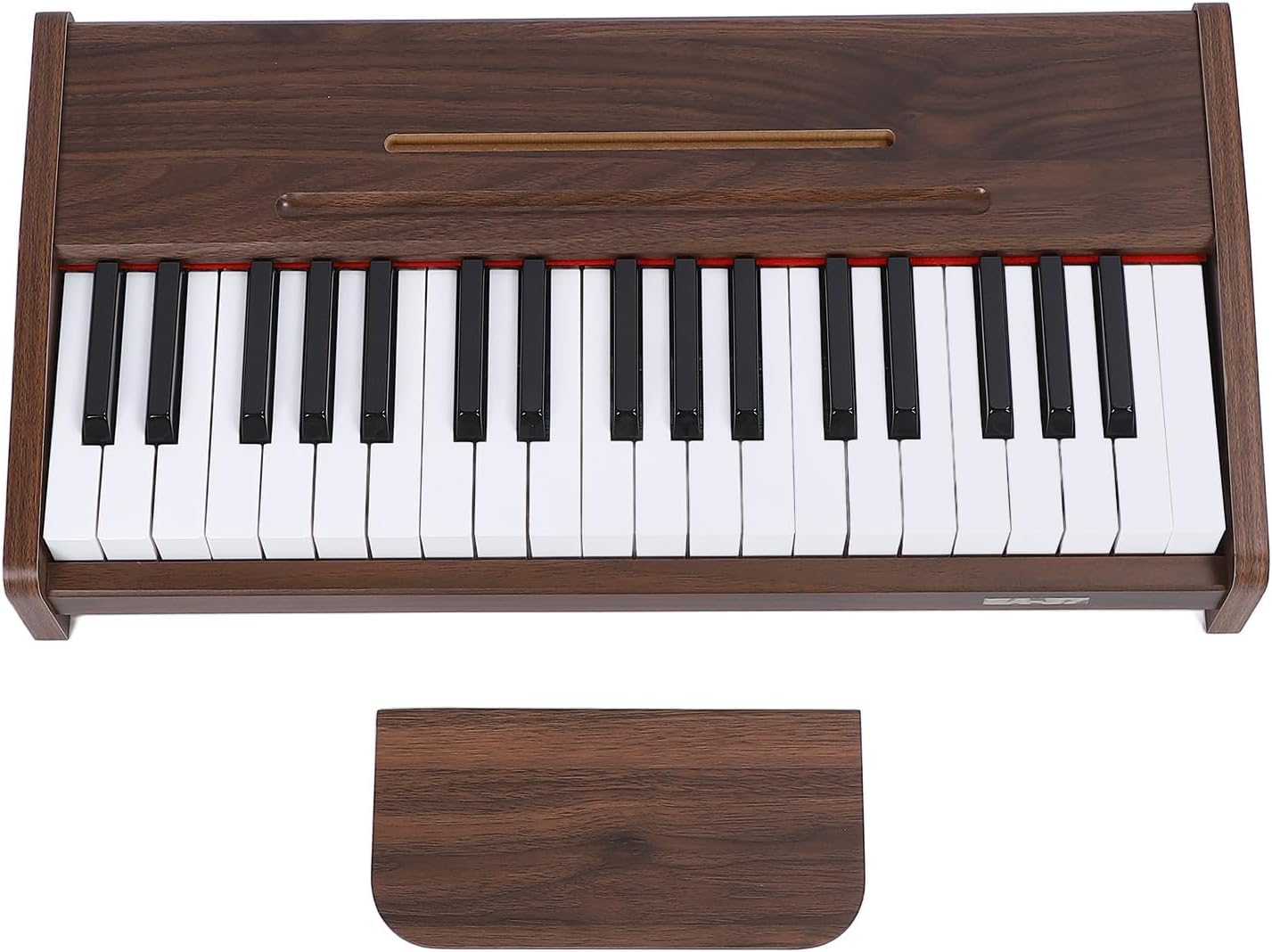 Tastiera Elettronica A 37 Tasti, Tastiera per Pianoforte per Bambini Compatta E Leggera con Finitura Effetto Legno, Strumento Musicale Educativo Giocattolo A 3 Ottave per Principianti Ed Es