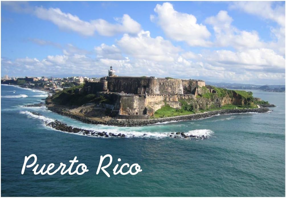 San Juan, Puerto Rico, Fort Castillo San Cristóbal, Skyline, Souvenir Magnet 2 inch x 3 inch Fridge Magnet