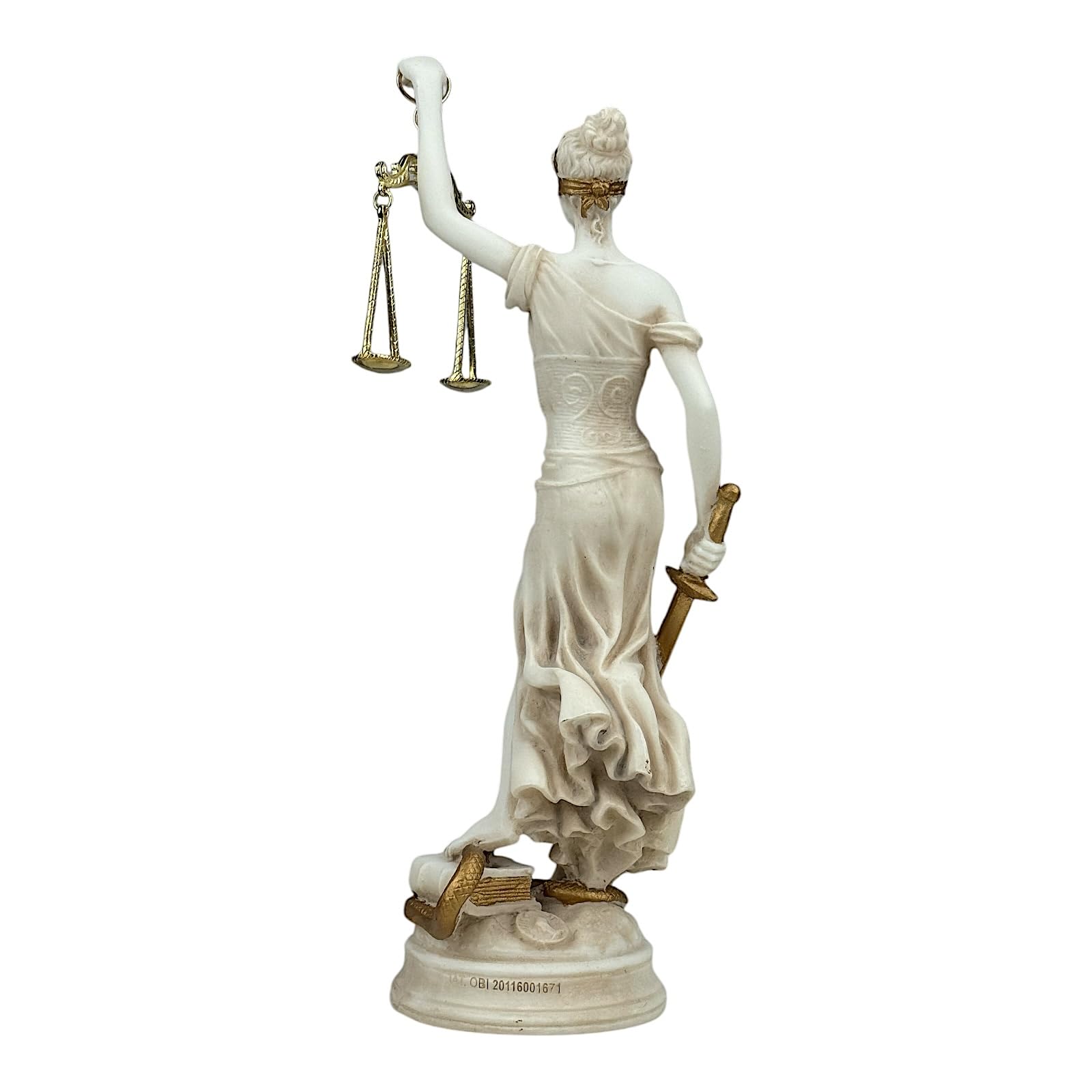 Themis - Estatua de pátina gris de la diosa griega romana de la justicia, 26 cm