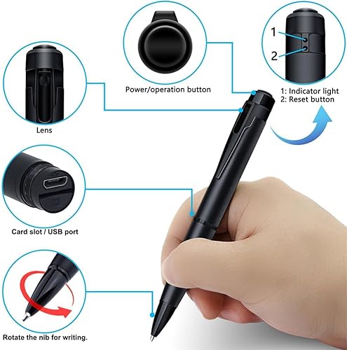 Miniatura 2 de 64 GB Cámara oculta Full HD 1080 p Niñera Cámara Mini Cámara de vídeo oculta Cámara pequeña Cámara espía oculta Cámara de seguridad