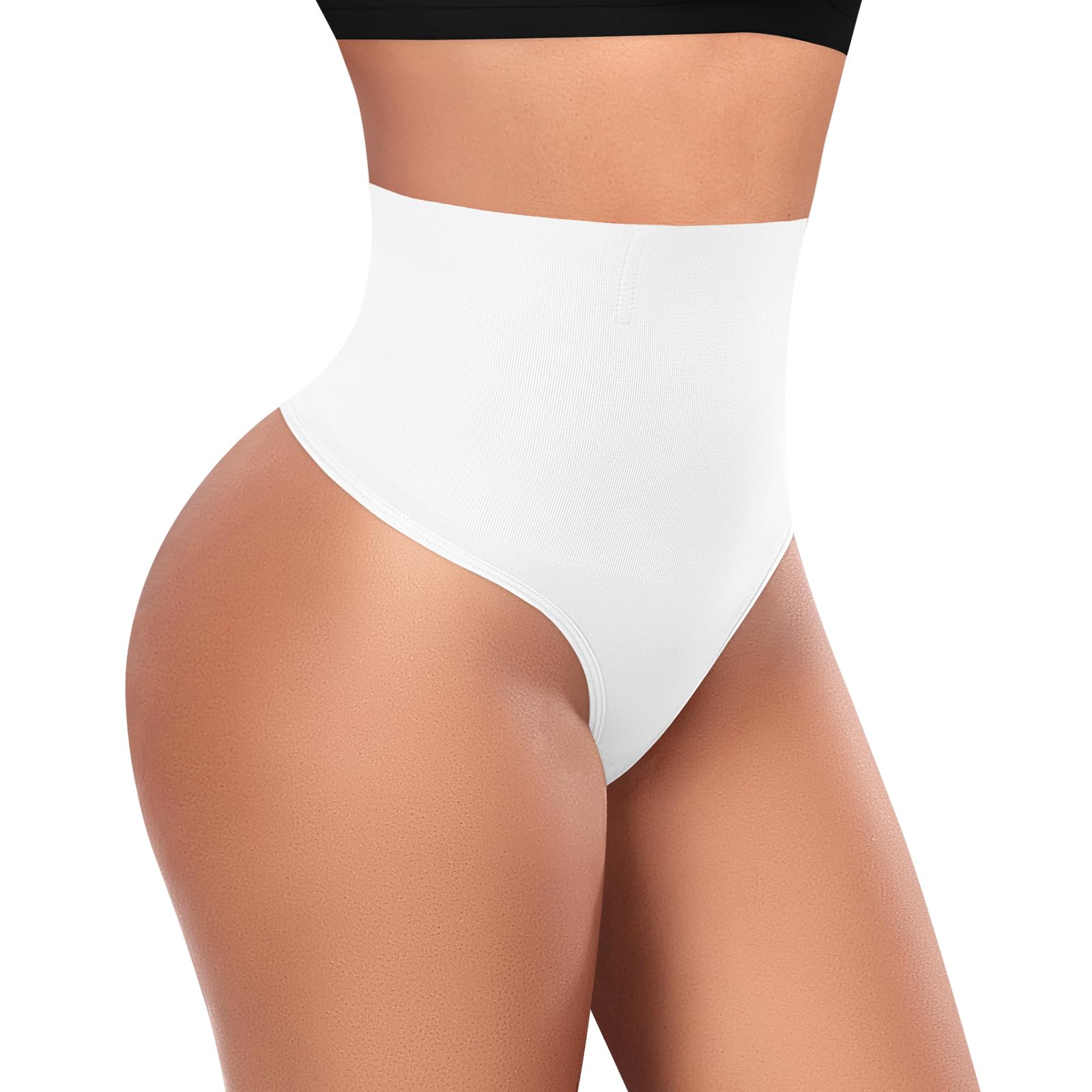Werena Tummy Control Thong Shapewear for Women High Waisted Body Shaper Panties Shaping Thong Girdle Underwear