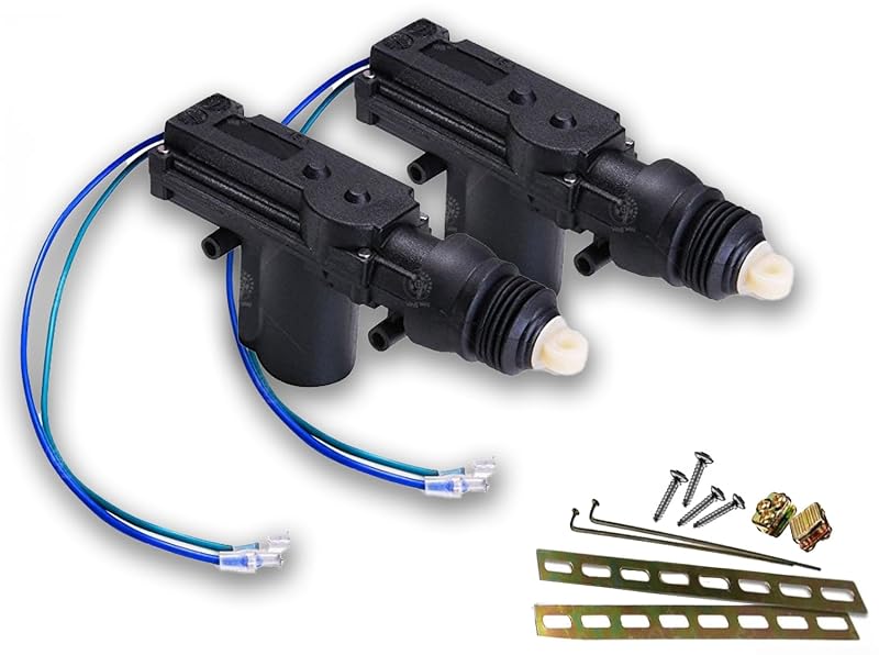 Atuador de trava elétrica de porta VaygWay 12 V com controle remoto – Kit com 2 unidades