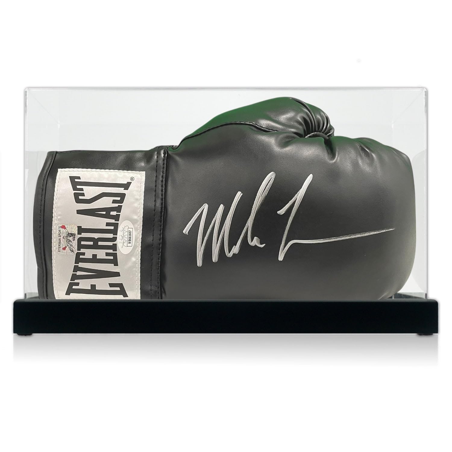 Guantone da Boxe Nero autografato da Mike Tyson. Vetrina