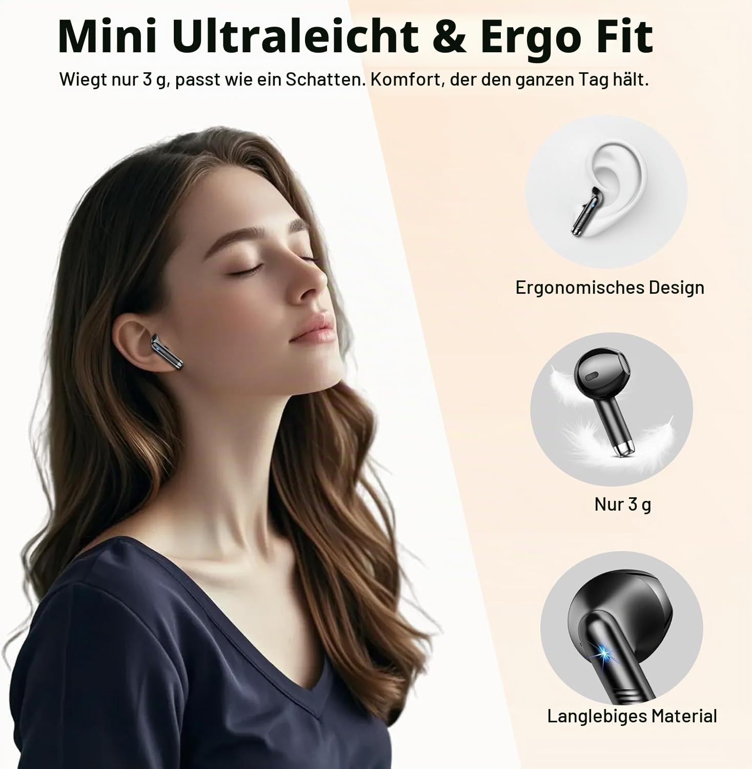 Drsaec Bluetooth 5.4 Kopfhörer 2026, 6D Tiefer Bass In-Ear Kopfhörer Kabellos Bluetooth mit App EQ Steuerung, 56Std Kabellose Kopfhörer/6 ENC Noise Cancelling Ear Buds, USB-C, IP7 Wasserdicht Ohrhörer
