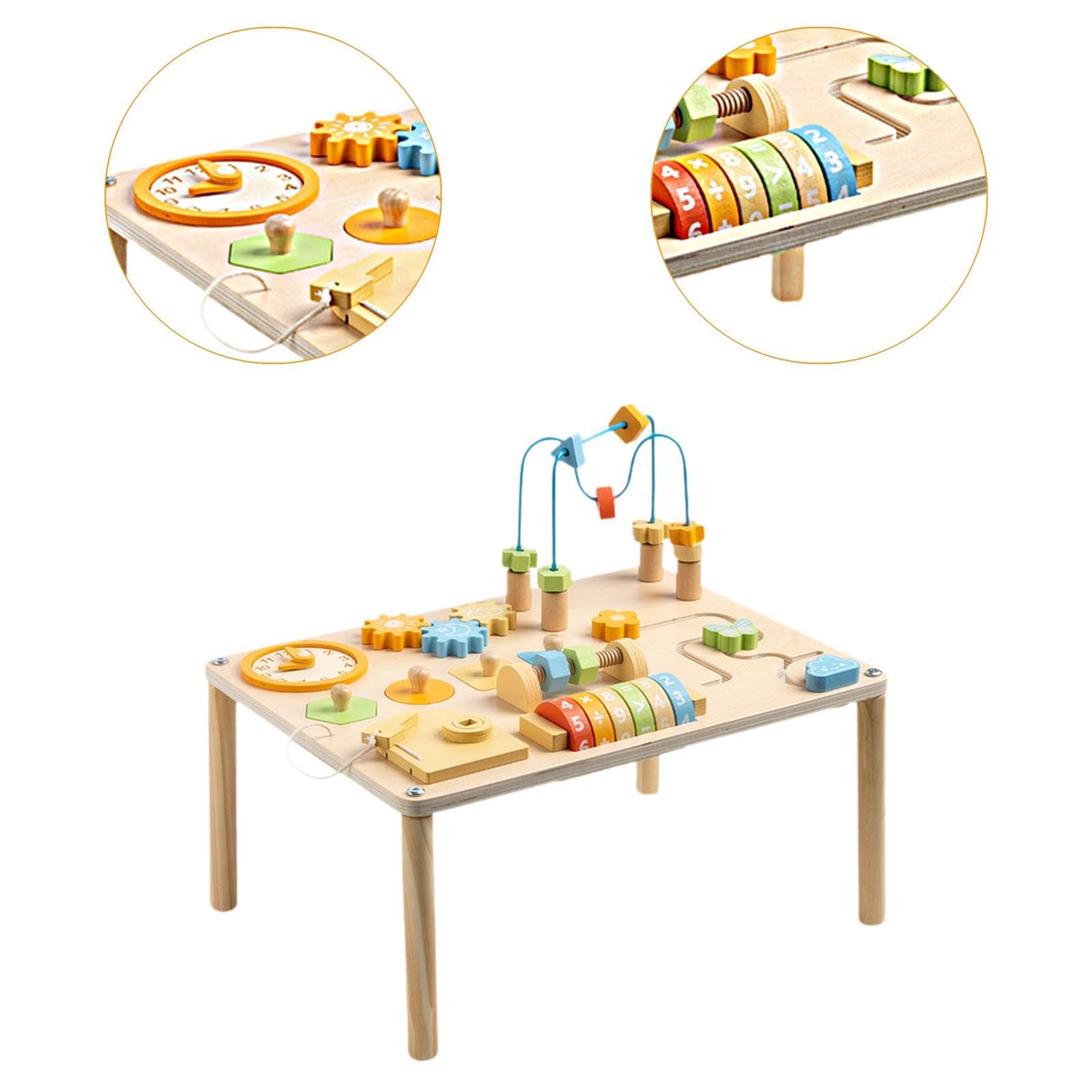 Mesa de Actividades para Bebés, Juguete Sensorial, Cubos de Actividades para Niños, Forma Educativa