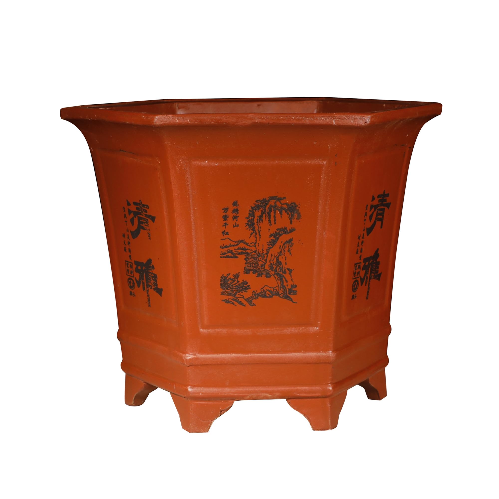 NEBE Planter Boxes Outdoor Purple Sand Large Calibre Flower Pots Ceramic Planting Planter For Fortune Tree Planting Pots