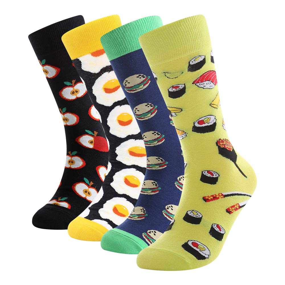 BISOUSOX Calzini da Uomo Divertenti,Calzini alla Moda Pazzi Colorati per Uomo Calzini Classici,Calzini Novità,Calzini per Scarpe Sportive Miglior Regalo per Amico Marito