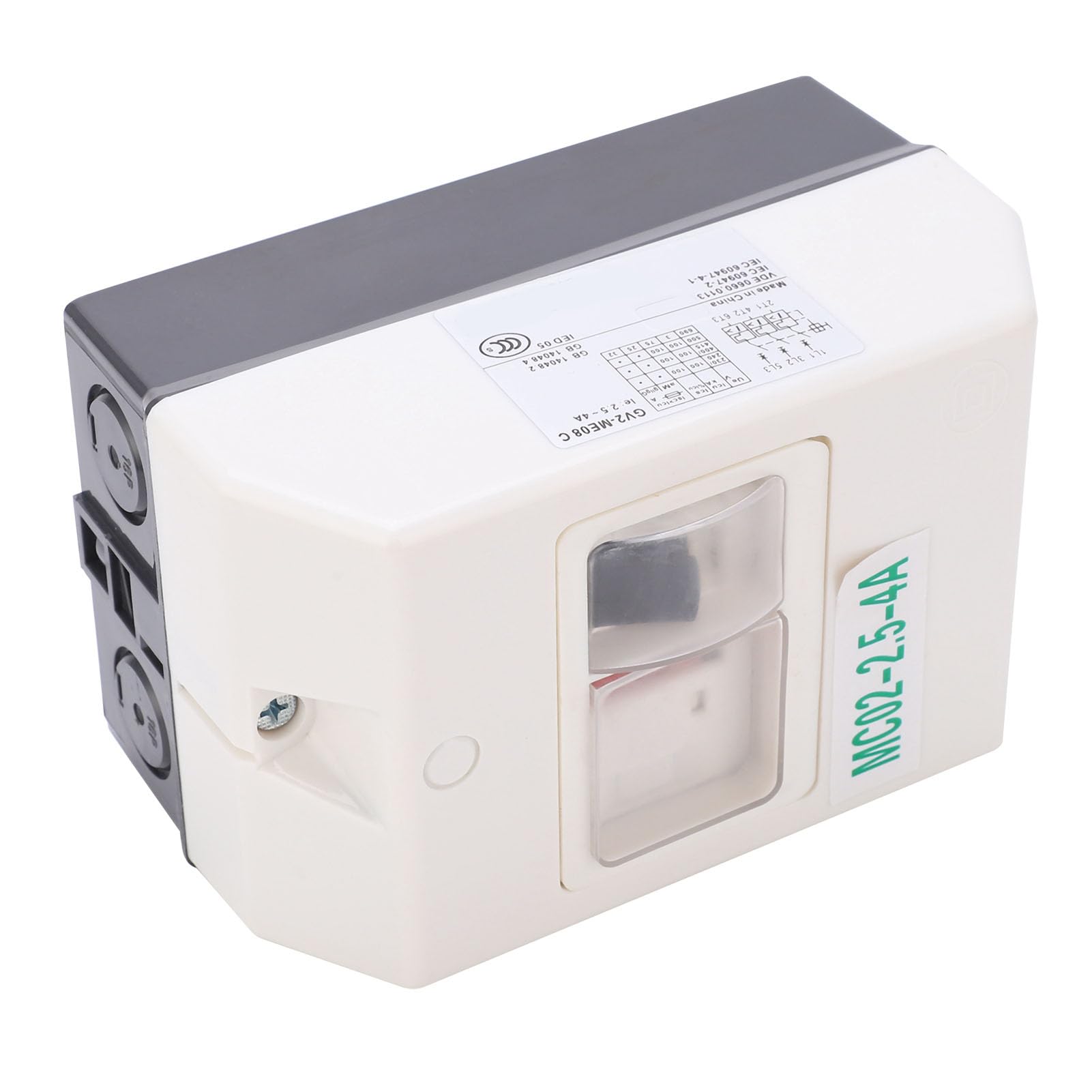 Salvamotore IP55 per Motore Elettrico - Interruttore Automatico di Protezione Impermeabile con Guscio in ABS Modello MC02-2.5-4A