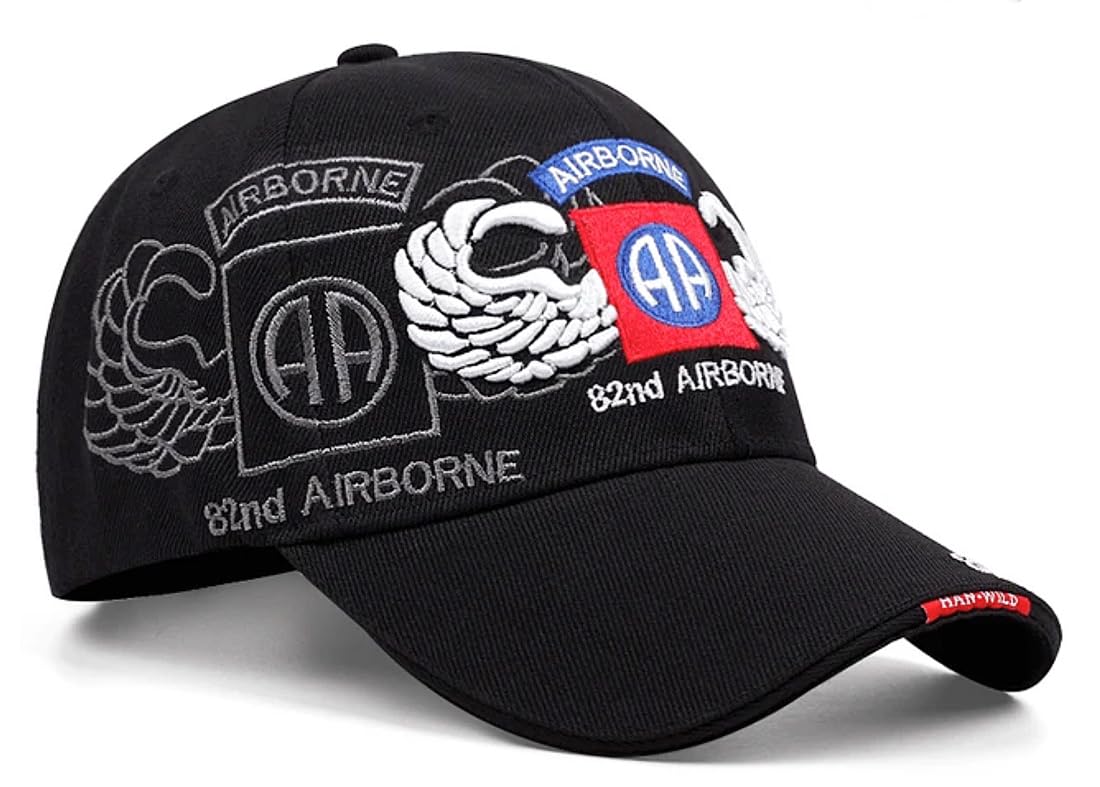 Casquette Americaine Commando Marines 82 Airborne Para Parachutiste Américain us USA brodée Militaire Paratrooper