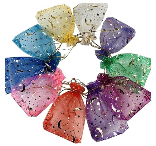 100枚セット ラッピング袋 巾着袋 中身見える 透明 キラキラ ラメ ミニ 大きい ギフト メッシュ袋 包装袋 ギフトラッピング ギフト袋 小物入れ お菓子入れ オーガンジー バレンタイン クリスマス 誕生日 結婚式