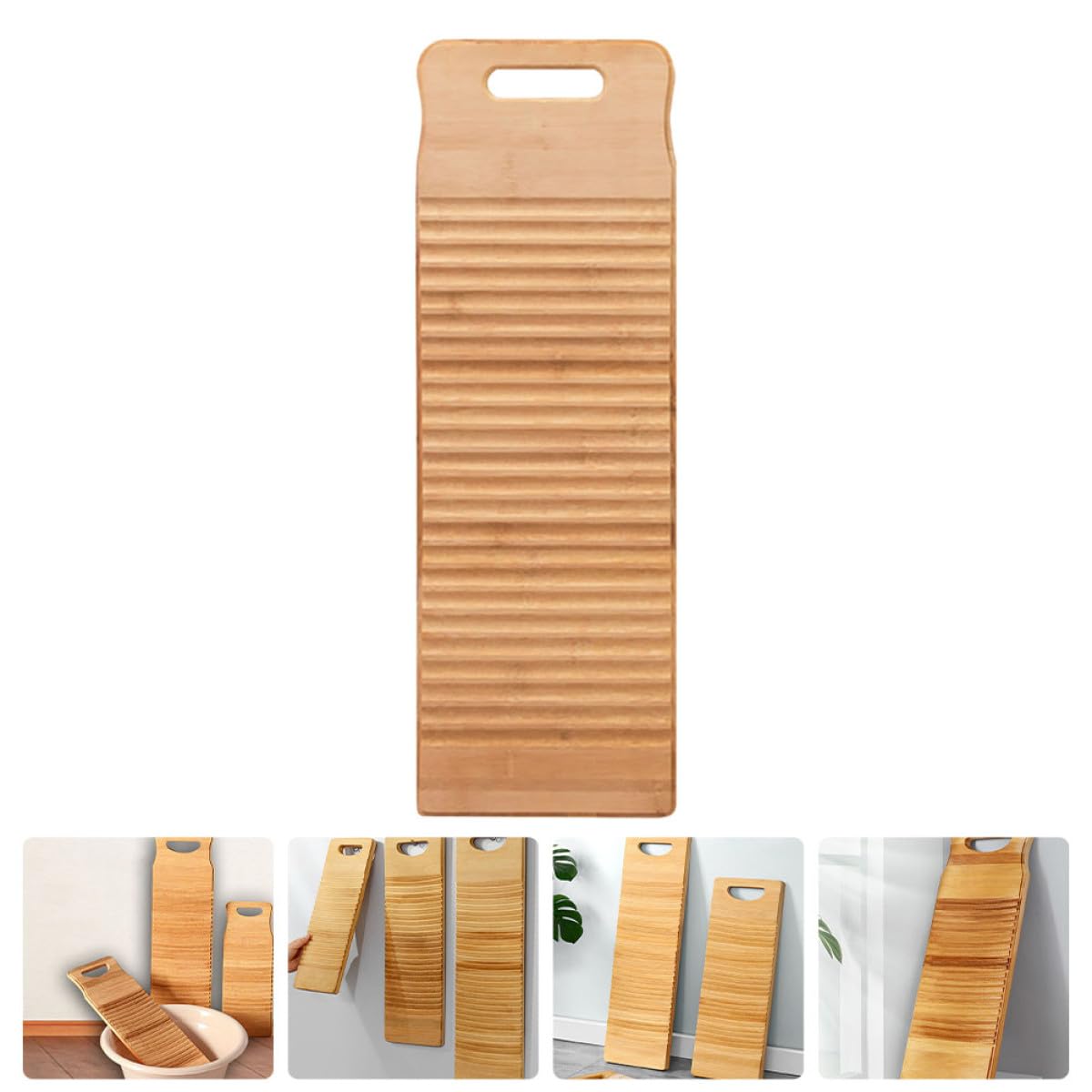 Rutschfestes Waschbrett 50×18×1,8cm Robustes Handwaschbrett mit Erhöhter Reibungsfläche für Babykleidung und Windeln Glatte Politur für Hauswäsche Zufällige Farbe