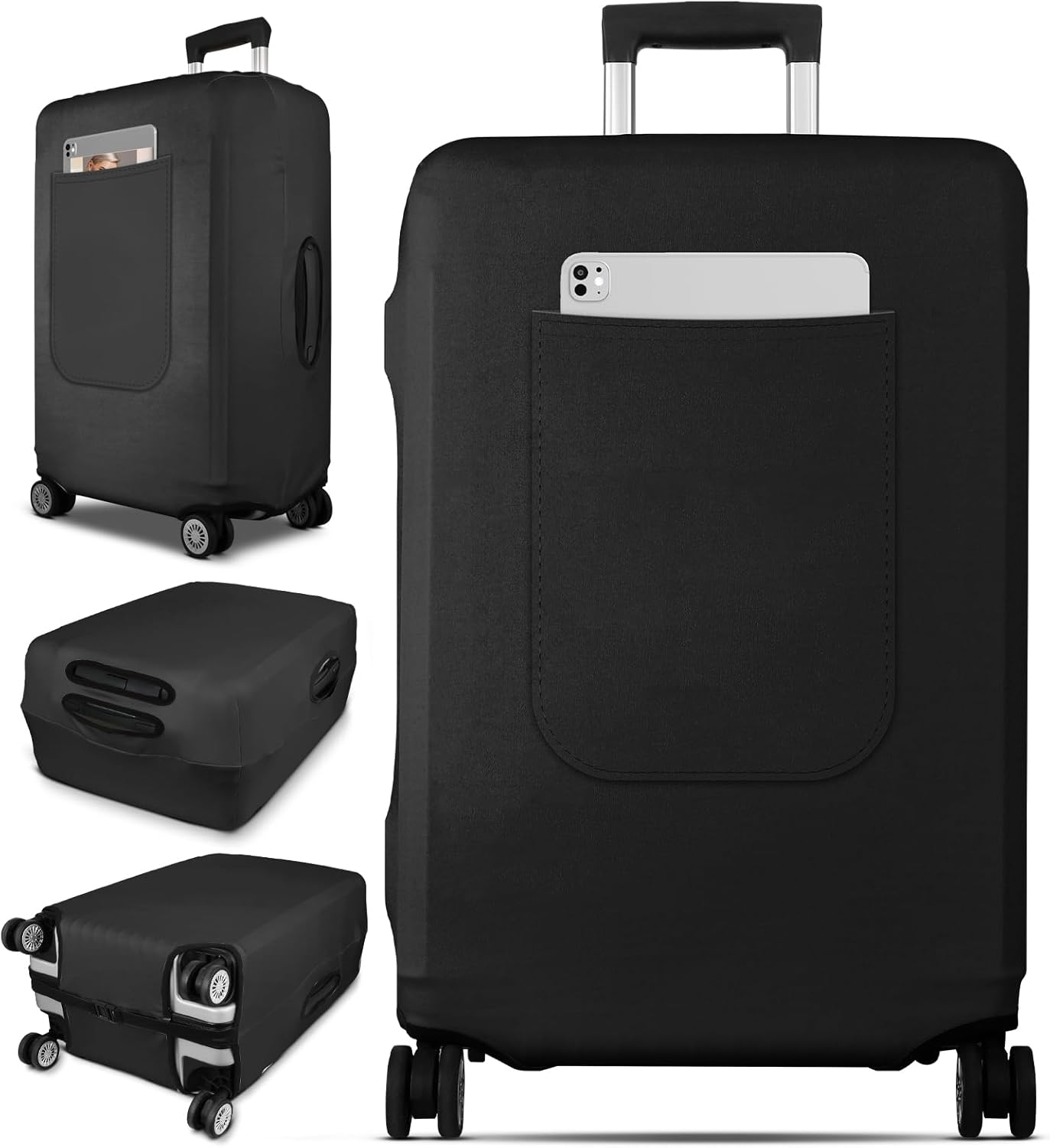 Slohif Luggage Cover for Suitcase Tsa Approved Protector – Luggage Sleeve Large Suit Case Cover Travel Stretch Baggage Case Protective Washable Fit 29-30 Inch Black Slohif Luggage Cover for Suitcase Tsa Approved Protector – Luggage Sleeve Large Suit Case Cover Travel Stretch Baggage Case Protective Washable Fit 29-30 Inch Black