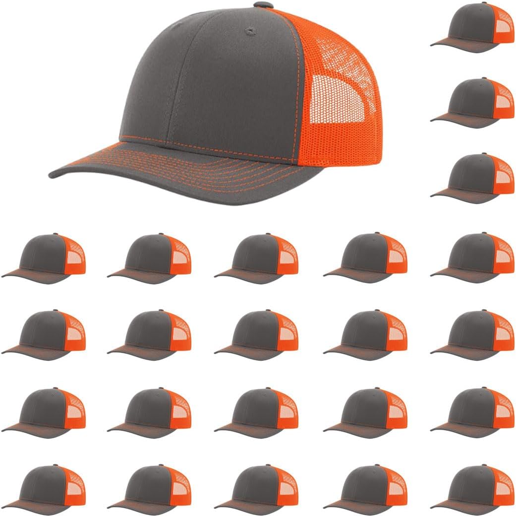 Richardson 112 Classic Six-Panel Adjustable Snapback Trucker Cap | Bulk Packs Available