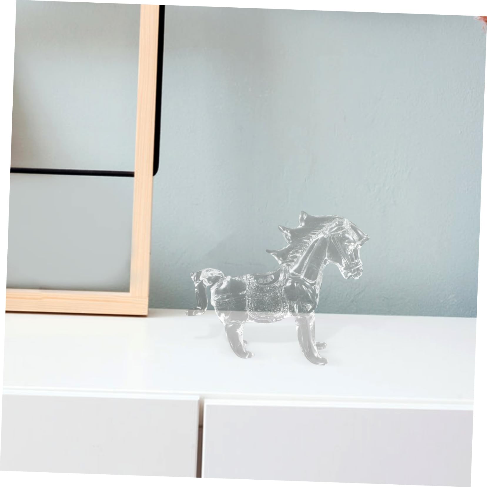 PRETYZOOM 5st Kristall-pferdeornamente Schreibtisch-Tier-Statue Wohndekoration Pferdefiguren Wohnkultur Sternzeichen Statue Briefbeschwerer Mit Pferdefiguren Tierischer Geburtstag