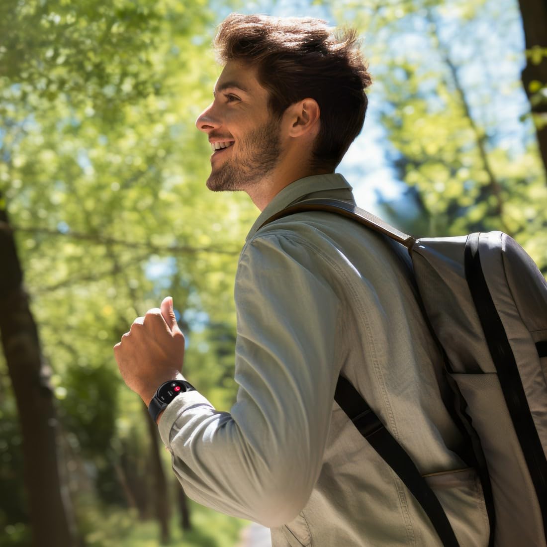 Hama Montre connectée GPS Intégré 8900" (Montre Sport, écran AMOLED 1,43", Fonction Prise d’appels, contrôle Vocal Alexa, altimètre barométrique, IP68), Noire