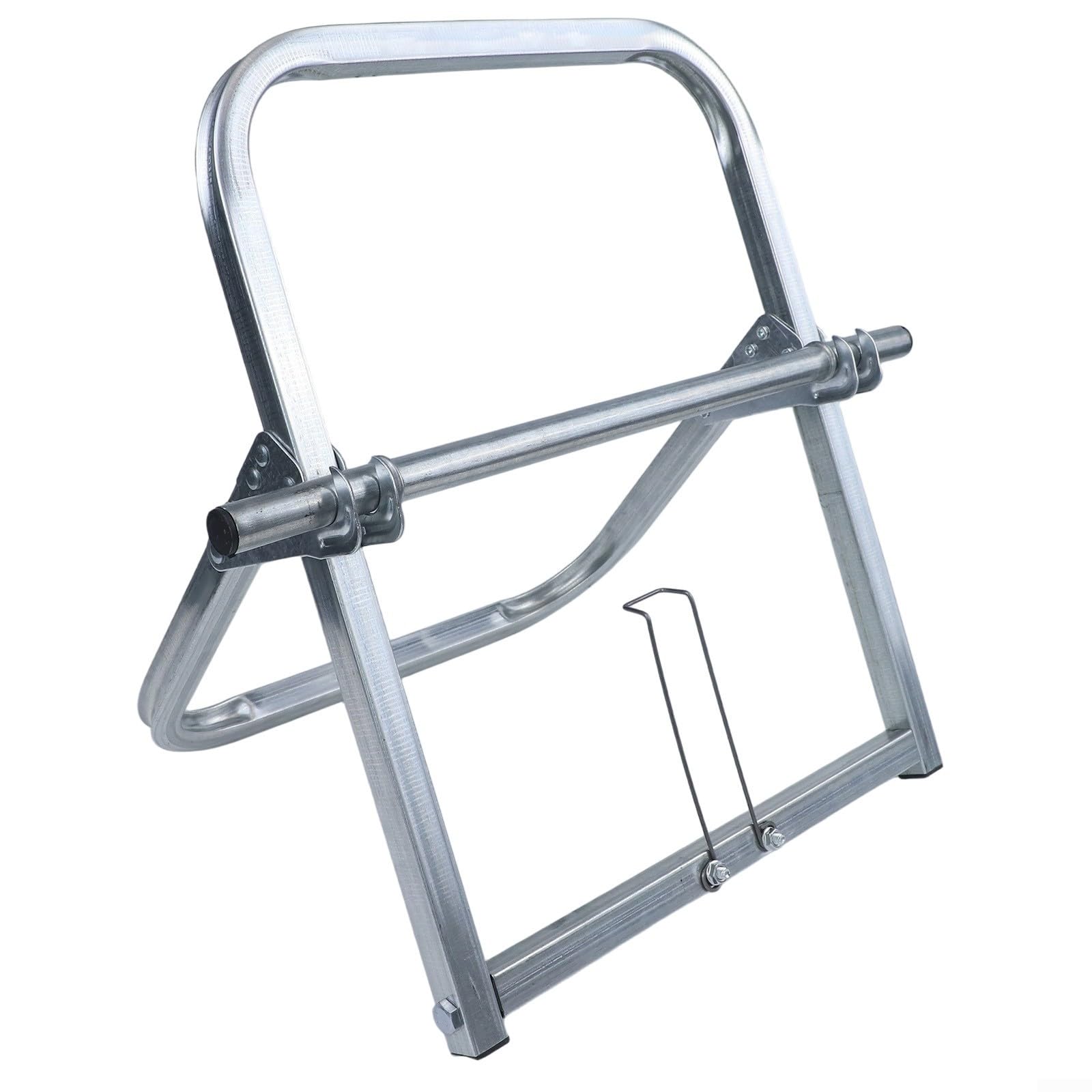 Metal Cable Reel Dispenser Wire Spool Holder Rack Single Axle Design For Industrial Commercial Use With 30cm Diameter Storage Capacity Silver Wire Management Tool