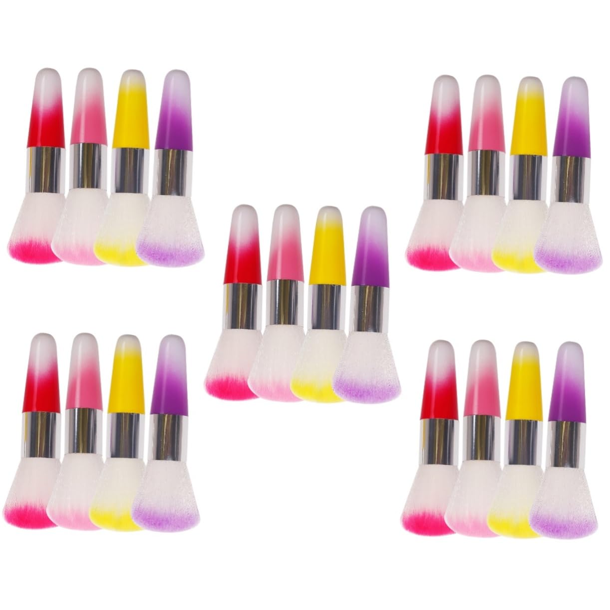 Healeved 5 Set Di Pennelli Per Cipria Morbidi Pennelli Per Decorativi Facili Da Trasportare 4 Pezzi *5
