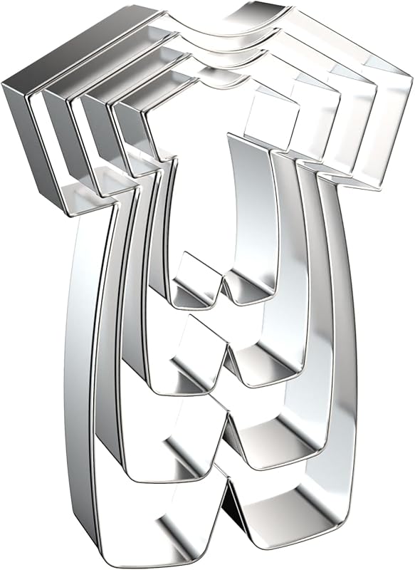 Romper Cookie Cutter Set - 5 inch, 4 inch, 3 inch, 2 inch - 4 Piece Baby Romper Onesie Cookie Cutters Shapes Molds - Stainless Steel