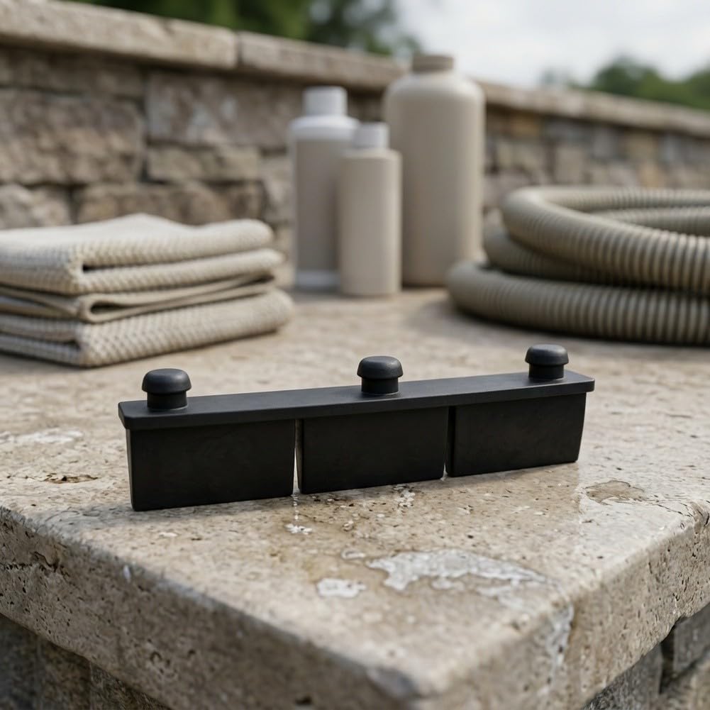 10 Strisce Gomma Nere 75x20mm Ricambio Pulitore Piscina