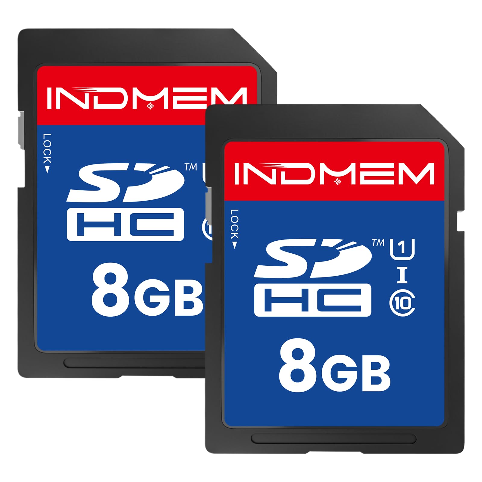 SD Card 8GB, SD Memory Card 8GB UHS-I SDHC U1 Class 10, High Speed Card for Digital Camera, Computer, Trail Camera 2 Packs