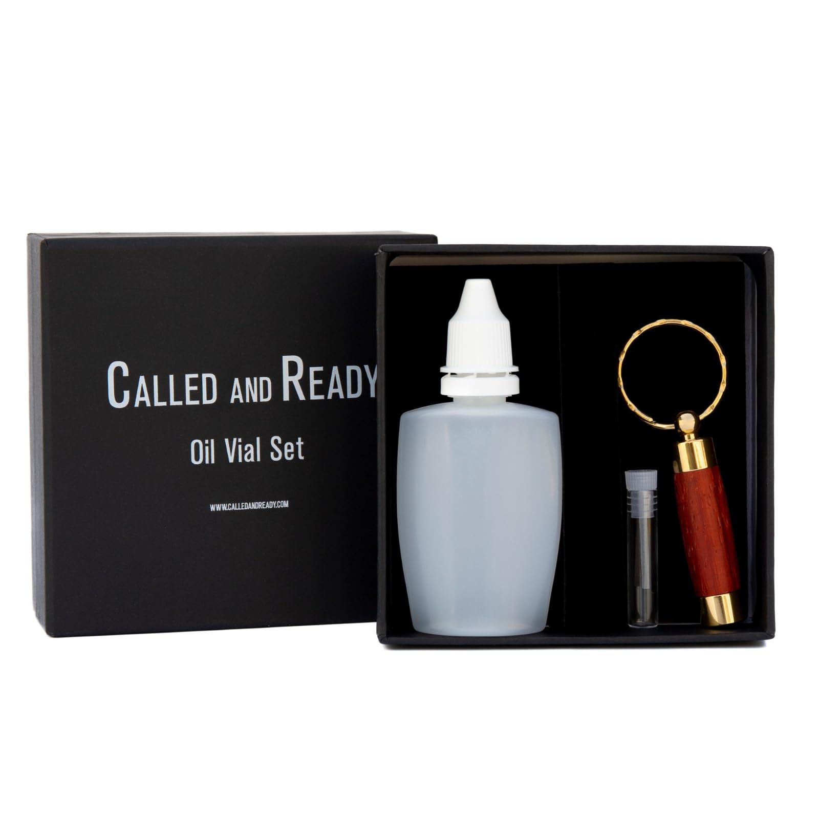 Called and Ready LDS Oil Vial Keychain – Consecrated Oil Holder for Priesthood Blessings, Gift for Missionaries – Applies Single Drop of Oil - Plastic Storage Bottle - (Oil Not Included)