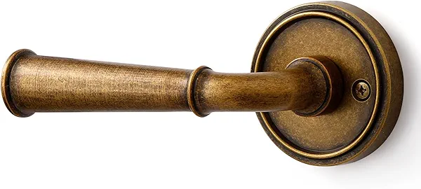MRML Passage Door Handle Antique Brass Retro Door Lever, Interior Closet Hallway Kitchen Pantry Vintage DoorHandle, Aluminium Alloy Handle Lever, 1 Pack