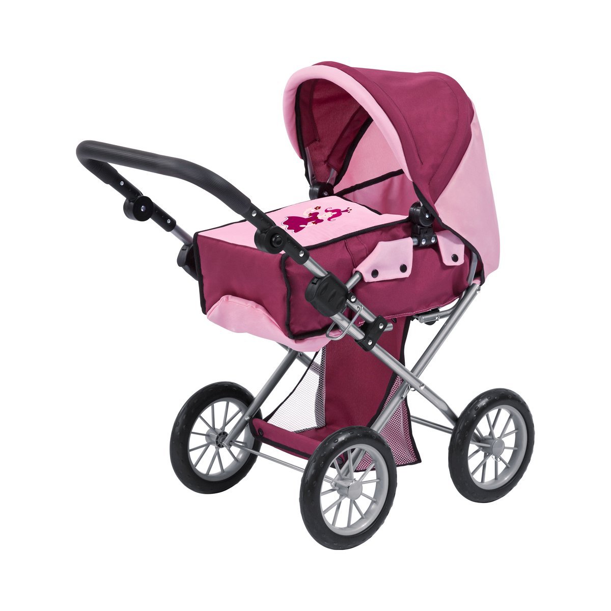 Bayer Design 13614AA wózek dla lalek City Star, bordowy/miękki różowy