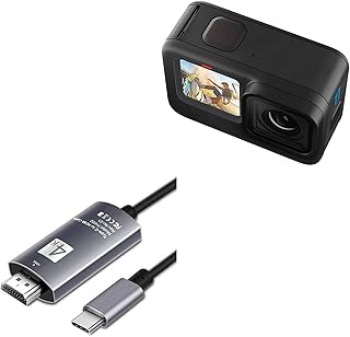 BoxWave Cable Compatible with GoPro Hero 11 CHDHX-111-CN (1.9 in) - SmartDisplay Cable - USB Type-C to HDMI (6 ft), USB C/HDMI Cable for GoPro Hero 11 CHDHX-111-CN (1.9 in) - Jet Black