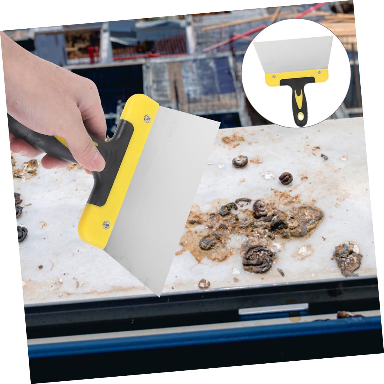 Strumento Per Pulizia Gabbia Raschietto Escrementi Piccione Acciaio Inox Rimozione Escrementi Uccelli Pulizia Gabbia Piccione