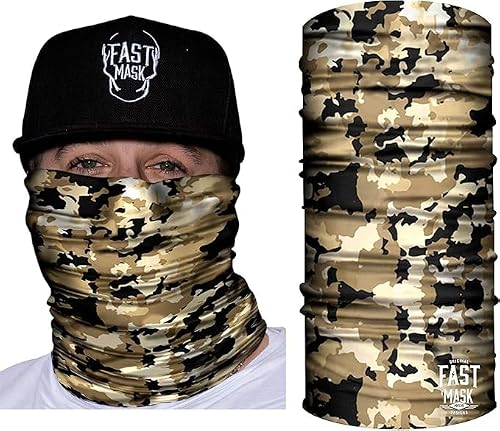 Fast Mask Tubular Bandanas With Face Shielding Protection Unisex - Camo (Desert Camo)