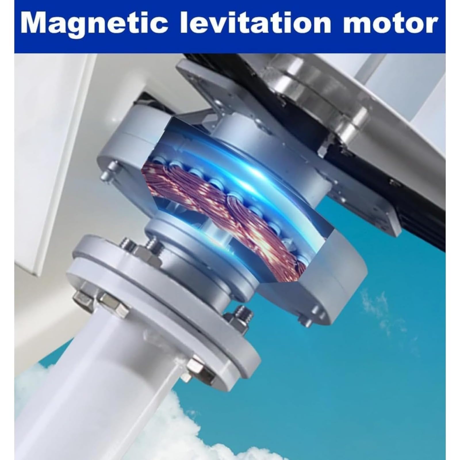8000W Zestaw Generatora Pionowej Turbiny Wiatrowej o Mocy, Magnetyczna Turbina Wiatrowa o Niskim Poziomie Hałasu 12V - 220V Wiatrak Pionowy ze Sterownikiem do Oświetlenia Domu i Ogrodu