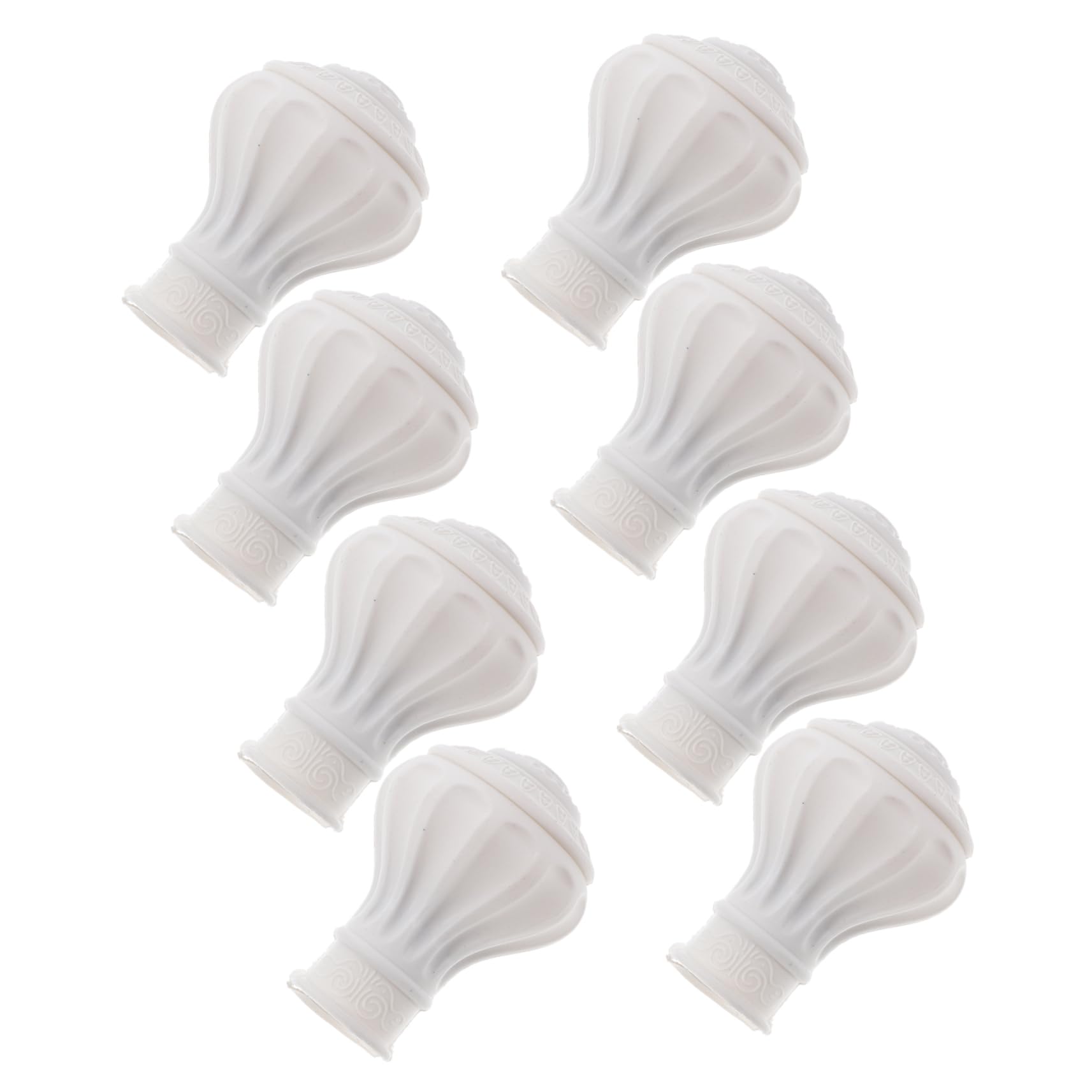 OUNONA Modern Curtain Rod Ceiling Finials 12pcs for Fancy Decorative End Caps