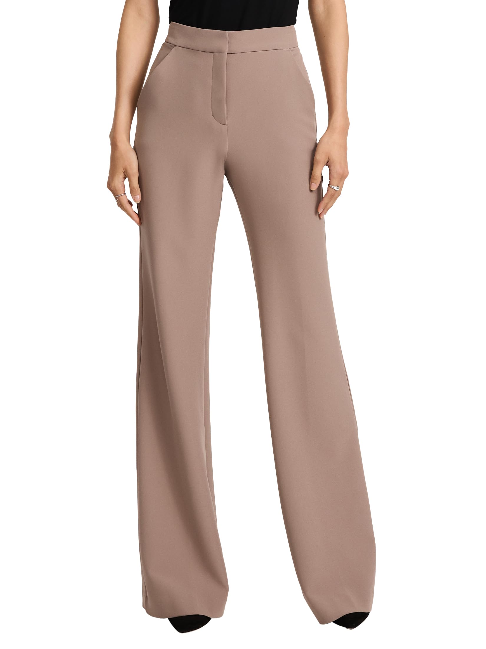 EXPRESS Womens Editor Flare Pants High Rise Flattering Stretch Dress Trouser Work or Event Ready