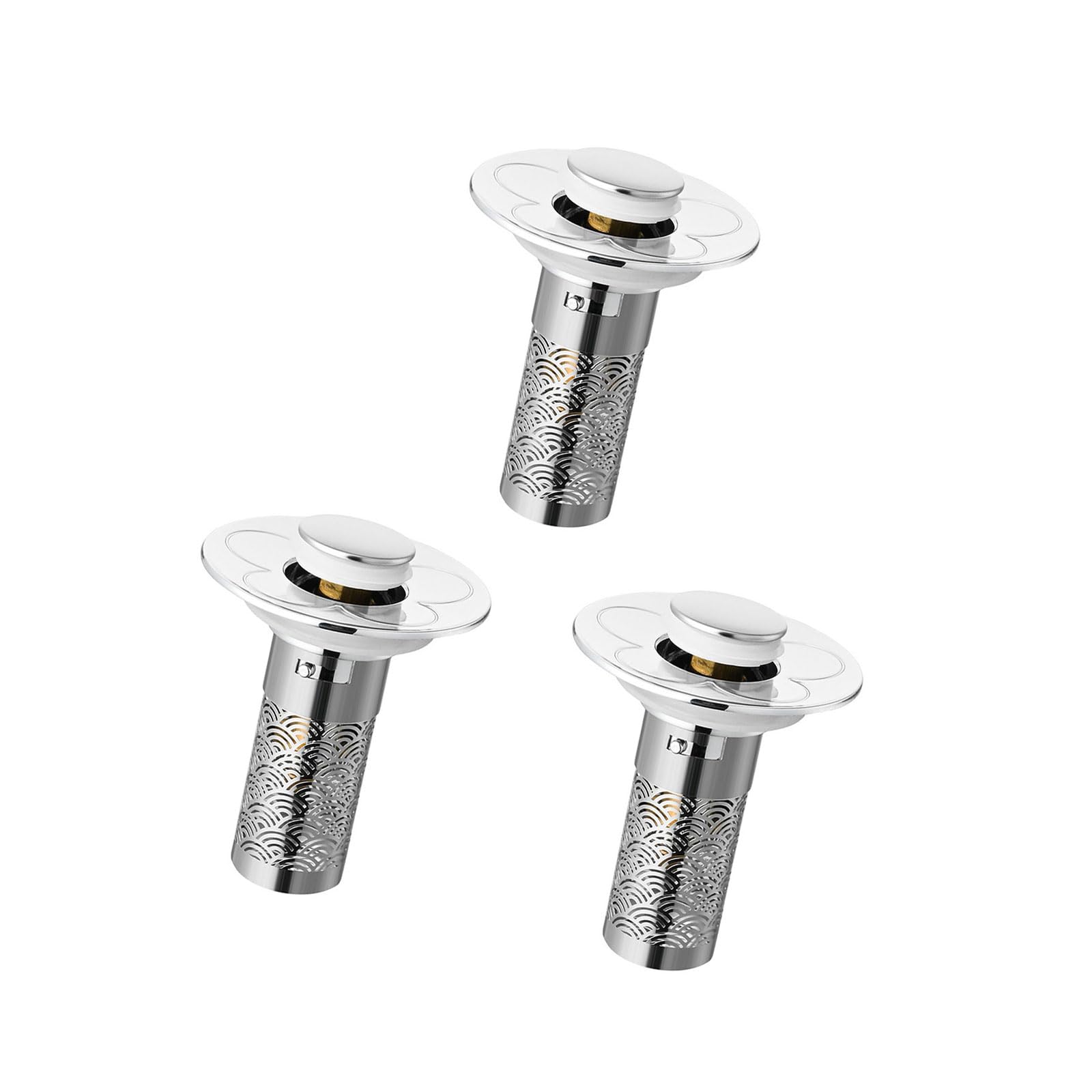 Jiingekk A Button Burst Up Drain Lid Blocking Escape For Bowl Sink Rustless Rustless Drain Lid