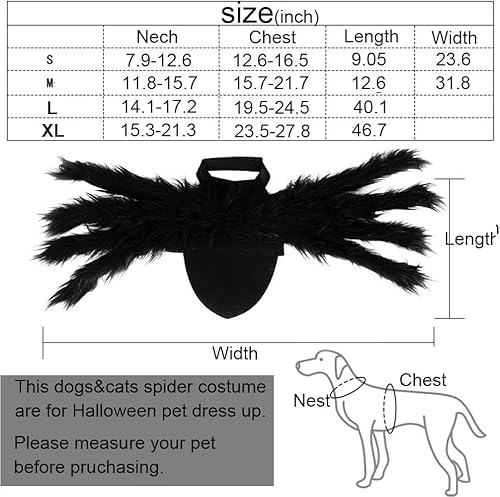 Miniatura 4 de Disfraz de araña para perro, disfraces de cosplay de Halloween para perros pequeños y gatos