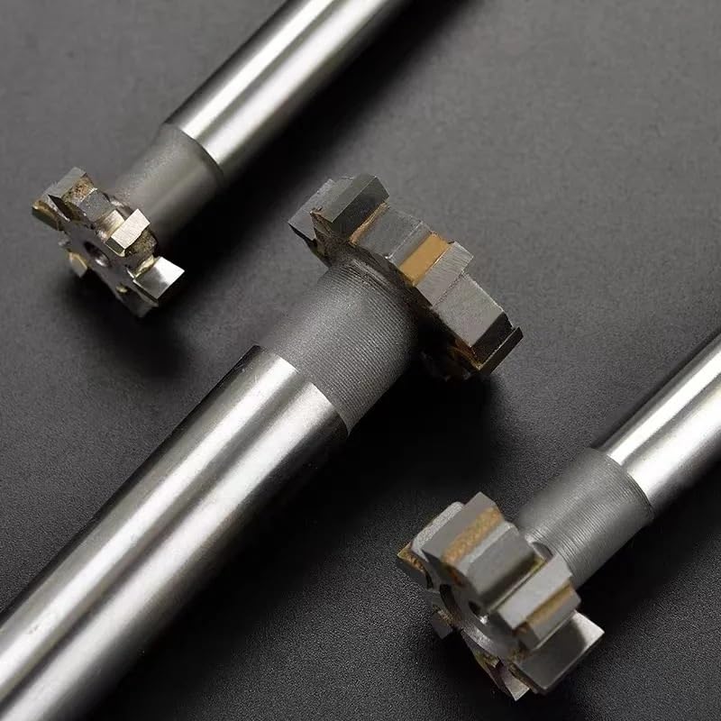 1 szt. HSS frez trzpieniowy 12-50mm średnica cięcia T rowek frez do metalu prosty trzpień frez CNC do stali nierdzewnej miedzi aluminium(40-12)