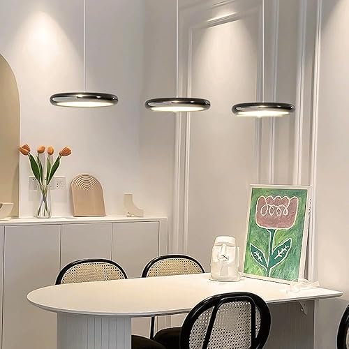 Miniatura 3 de Moderno candelabro minimalista para restaurante, pasillo cafetería, bar, club, oficina de estudio, lámpara de 3 lámparas, lámpara de lectura LED