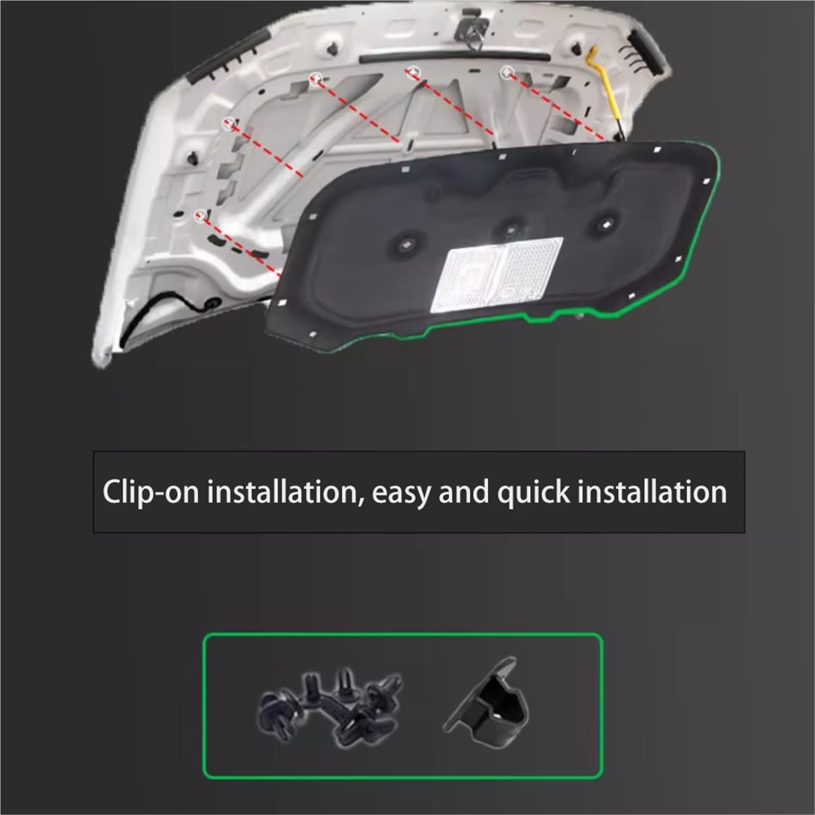 Aislante capó térmico Compatible Con Para 3 Series G20 2019-2025 Capó De Coche Aislamiento Térmico Motor Accesorios Cubierta Estera Insonorizada Algodón