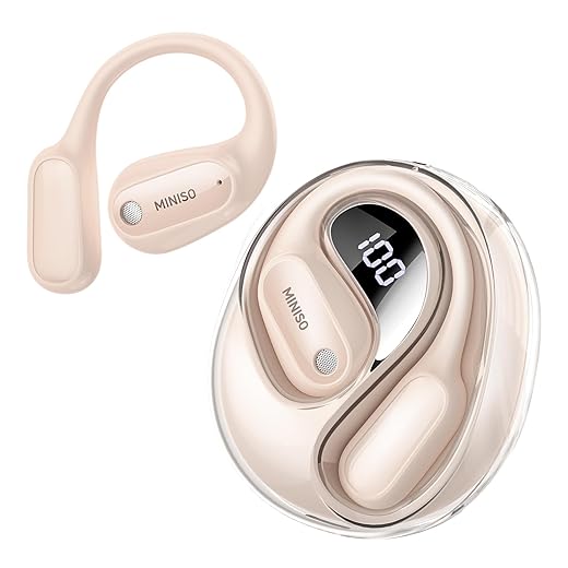 MINISO MS190 Translation Earbuds Real Time, Language Translator Earbuds with 135 Languages, LED Display, Bluetooth 6.0, Open-Ear translating Headphones with APP, 60Hrs Playtime, Perfect for Business