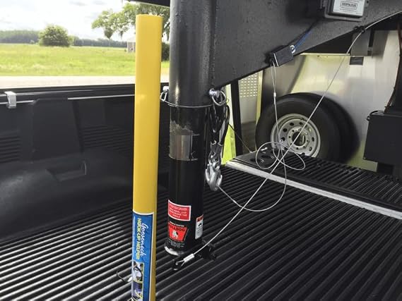 Jeffers Gooseneck Hook Up Helper, 2-5/16 Ball Hitch Alignment Tool for Trucks & Gooseneck Trailers, Rubberized Plastic Hitch Guide Tube, Reflective Yellow, Towing Accessory - 30 L